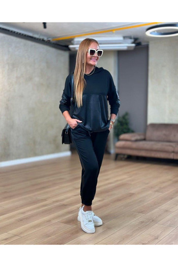 Viyamo New Season Women's Sports Two Piece Set Long Sleeve Viscose Blouse and Pants