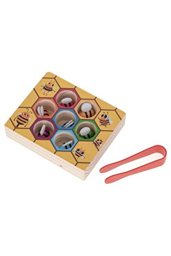 OEM Wooden 2-in-1 Montessori Game, Honeycomb with Bees