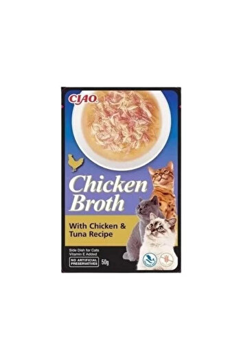Genel Markalar Inaba Chicken Broth Tavuk Sulu ve Ton Balıklı Kedi Çorbası 50 Gr