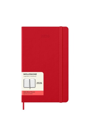 Moleskine 2026 12 Month Daily L Size Hard Cover Agenda Crimson Red