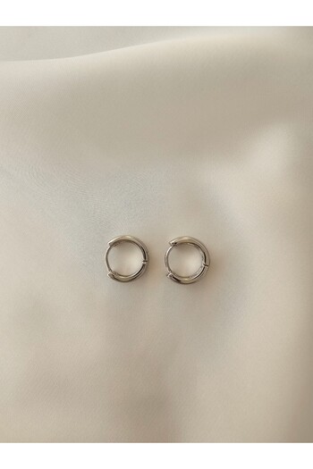 Zivazer Store Women's Steel Tarnish-Resistant Silver-Colored Hoop Earrings