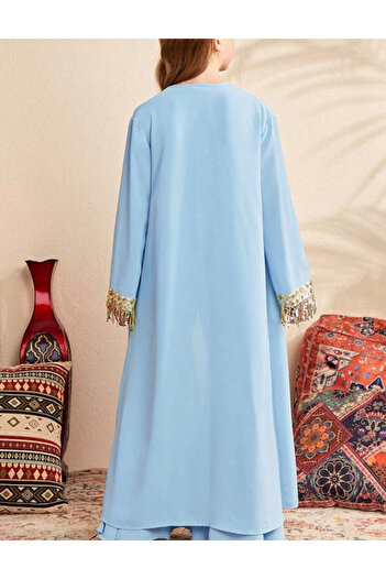 SHEIN jumpsuit and cardigan set, blue