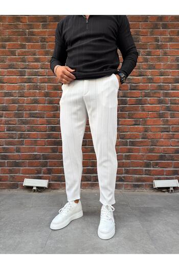 Baycombine35 Vertical Striped Ottoman Fabric Tracksuit