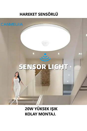 Genel Markalar Hareket Sensörlü Led Armatür Aplik Lamba Avize Banyo Balkon Tuvalet Wc Koridor Otopark Bey