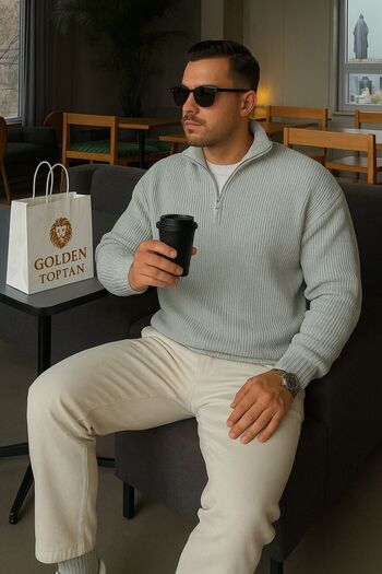 laçin life Knitwear sweater with zipper