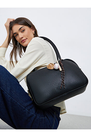 Styli Dual Handle Shoulder Bag with Drop Charm