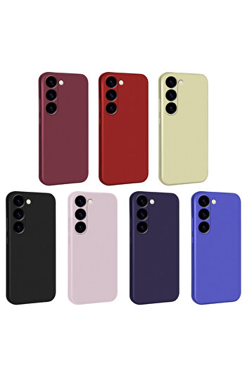 zore Galaxy S23 Compatible Shrp Premier Silicone Case-Red