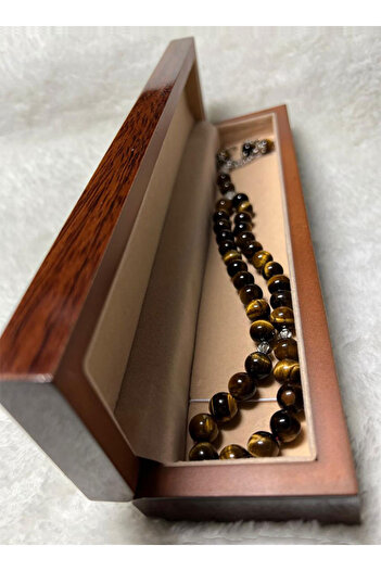 M.A Traders Red Tiger Eye Rosary – 33 Beads, 10mm Bead Size | Prayer Bead without Wooden Box