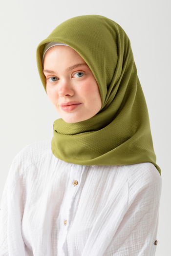 T Crazy Cotton Jacquard Patterned Series Scarf, Trend Scarf, Does Not Show Inside, Stylish Design 100X100 Cotton Scarf