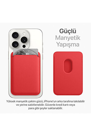 Cekuonline iPhone 11 12 13 14 15 16 17 Pro Max Plus Air Magsafe Mıknatıslı Kırmızı Kartlık Social