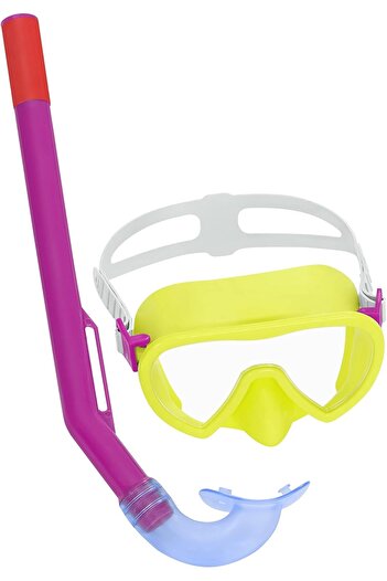 Mıncır Shop Children's Snorkel and Mask Set Ages 3+ - for Sea and Pool - Yellow Color