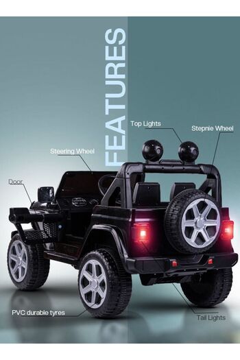 ALBADER Electric Ride On Car Hummer Jeep, Electric Car For Kids, Electric Kids Ride on to Drive