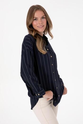 U.S. Polo Assn. Women's Navy Blue Long Sleeve Shirt Tekspor223765.7