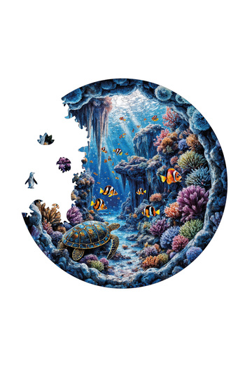 WePuzzleUp Ahşap Puzzle - Denizaltı Cenneti - 252 Parça, 29x29 cm
