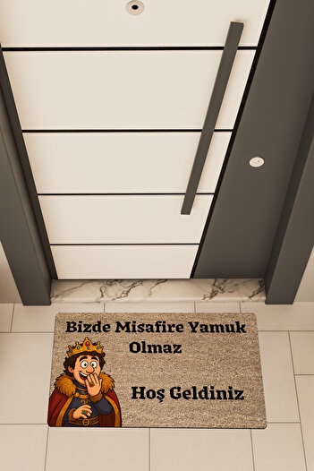 Dormot High Quality Digital Printing Brown, Prince, Cartoon Guest-Themed Doormat