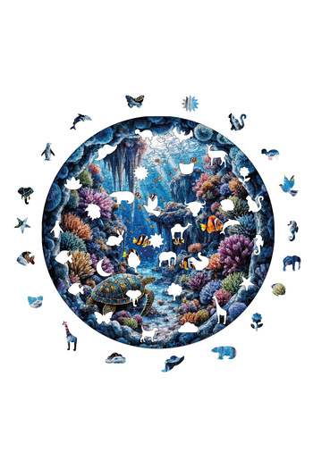 WePuzzleUp Ahşap Puzzle - Denizaltı Cenneti - 252 Parça, 29x29 cm