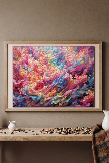 WePuzzleUp Ahşap Puzzle - Renk Fırtınası - 450 Parça, 29x39 cm