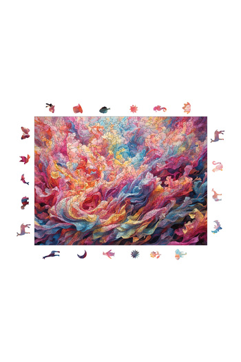 WePuzzleUp Ahşap Puzzle - Renk Fırtınası - 450 Parça, 29x39 cm