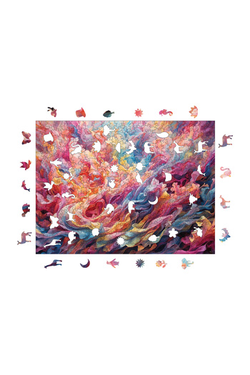 WePuzzleUp Ahşap Puzzle - Renk Fırtınası - 450 Parça, 29x39 cm