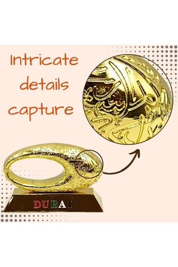 Generic DUBAI MUSEUM OF THE FUTURE 3D Sculpture, Elegant Table Decor and Souvenir, Gold Color Medium