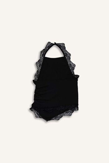 DeFacto Slim Fit Dar Kesim Halter Yaka Bürümcük Bluz G2544AX25AU