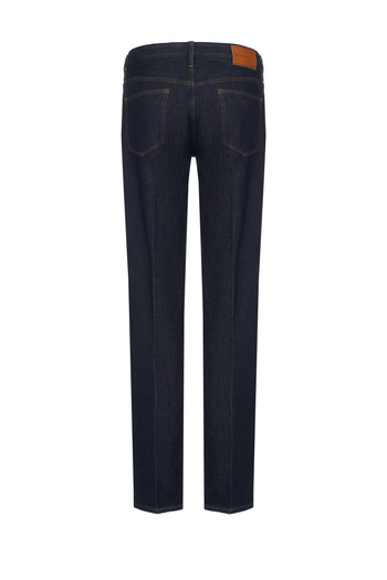 Emporio Armani Men's Flexible Cotton Regular Fit Straight Leg Navy Blue Trousers Em000668 Af19390-Mb001
