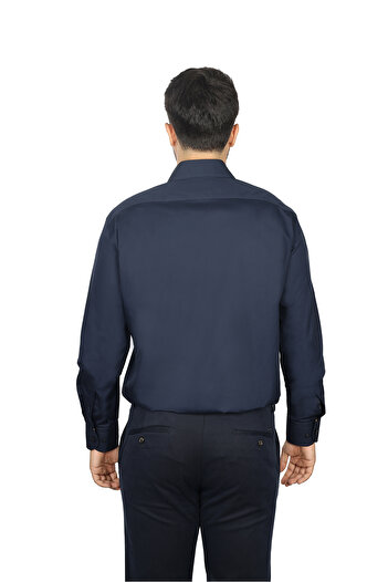 PAUL&SHARK Men's Cotton Long Sleeve Button Closure Navy Blue Shirt 14313173-013