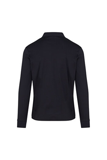 PAUL&SHARK Men's Button Closure Long Sleeve Polo Neck Regular Fit Navy Blue-Gold Polo Neck T-Shirt 15311727-50E