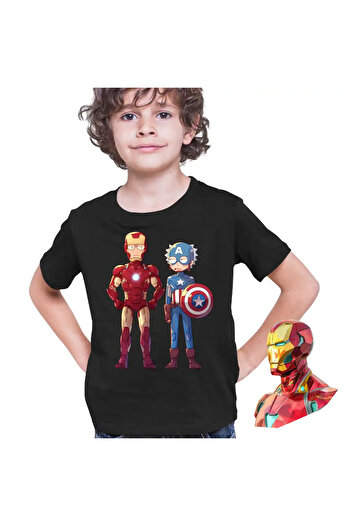 OEM Kids Boys T-Shirt Iron Man Rick and Morty Captain America