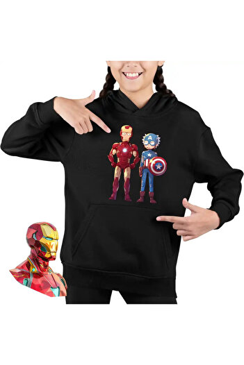 OEM Kids Girls Hoodie Iron Man Rick and Morty Captain America