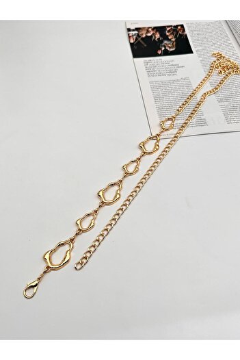 MODAM HİFA Twisted Chain Belt Women's Belt Dress Belt Waist Belt Body Belt Shirt Belt
