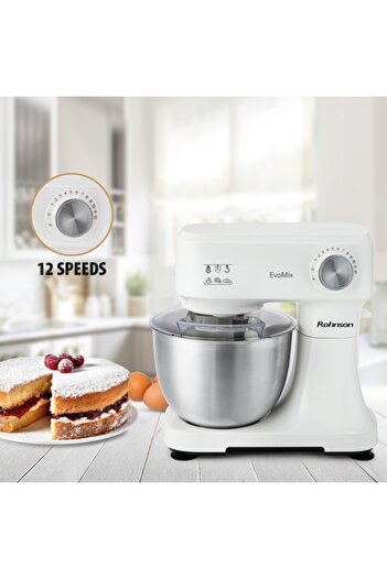 ROHNSON Robot de bucatarie R5551, 750 W, bol 3.5 L inox, 12 viteze, alb
