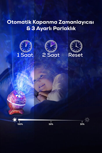 indirimsevinci Çatlak Dinozor Yumurtası Bluetooth Hoparlörlü Yıldızlı Gökyüzü Gece Projektör Işık