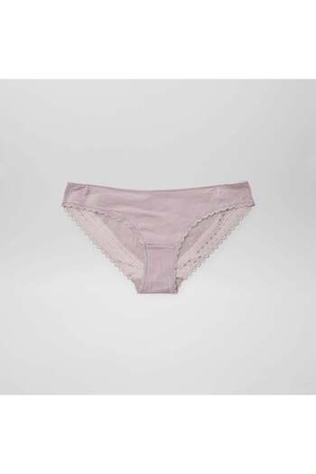 KIABI Pack of 3 cotton and lace briefs PINK