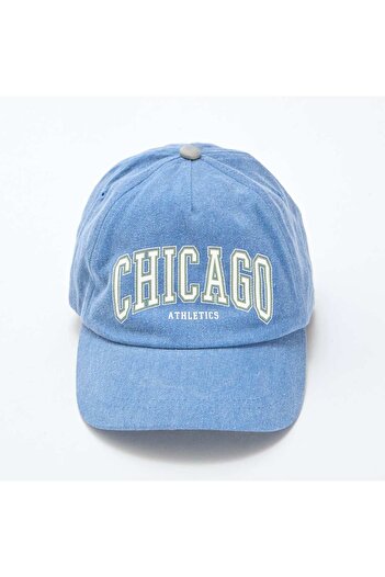 KIABI Denim Cap with Inscription BLUE