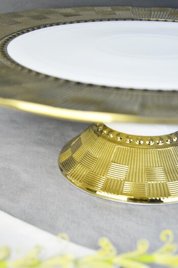 Paçi Stella Dama Gold Serving Stand with Legs 31.5 cm Ser-800419