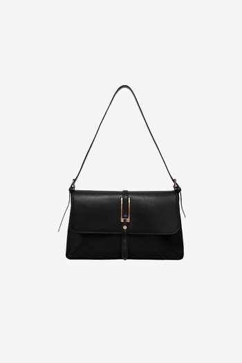 MARSEPTUN Sauve Large Black Matte Bag with Buckle Detail