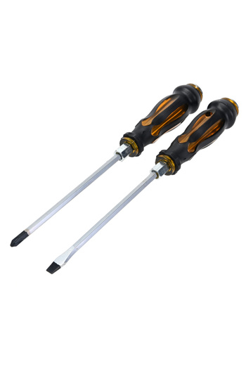 Lawazim Screwdriver Set - 2 Piece 6 inch Philips & Flathead with Ergonomic Grip for DIY & Repair