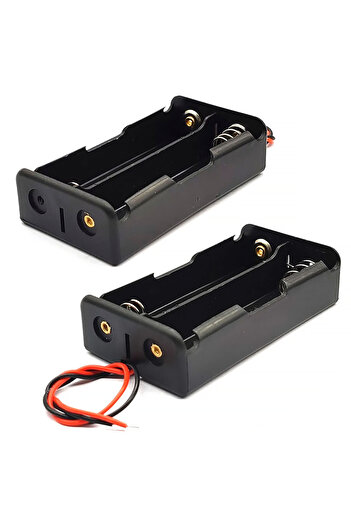 Rosfix 2x18650 Battery Holder in Series | With 100mm Wires | Open Type