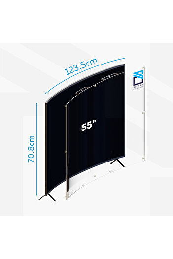 SMART CREATIONS 55" Curved TV Screen Protector – Shatterproof, Scratch & Water Resistant, HD Clear