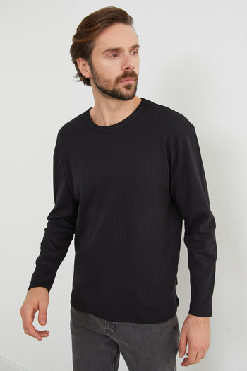 Fulla Moda Ribbed Crew Neck Lycra Bodysuit