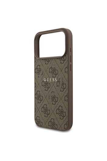 Guess Case for iPhone 17 Pro Max, 4G Ring Classic Logo MagSafe, Brown