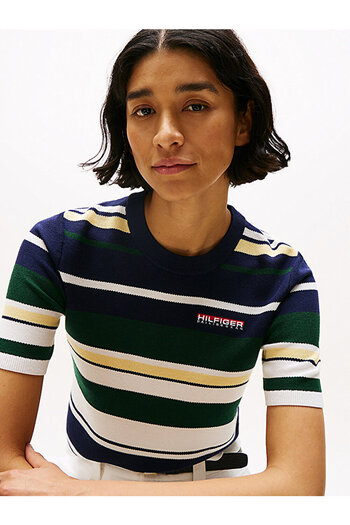 Tommy Hilfiger Women's Wsw Sailing Top Multi T-Shirt