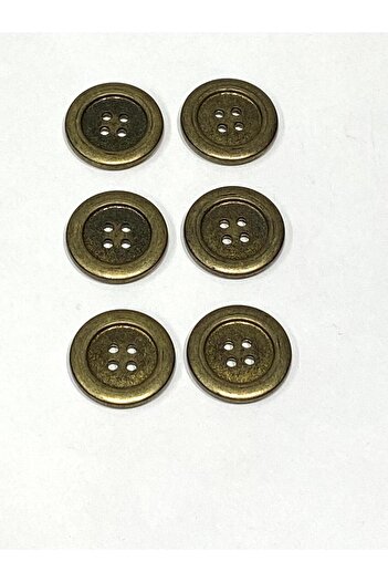 karantuhafiye Italian Coat Cardigan Button / Set of 6 / 2.3 cm / Oxide