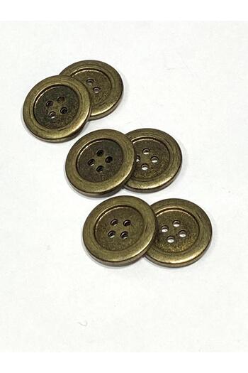 karantuhafiye Italian Coat Cardigan Button / Set of 6 / 2.3 cm / Oxide