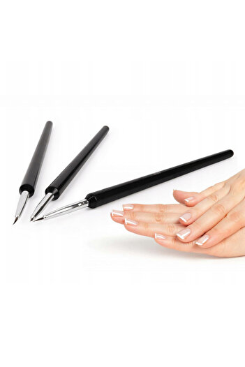 Rosfix Nail Art Brush Set 3 Pieces | Precision Manicure/Pedicure 9.6 cm