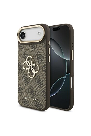 Guess Case for iPhone 17 Air, Hardcase Big 4G Classic Logo, Slim Protection, Compatible, Brown