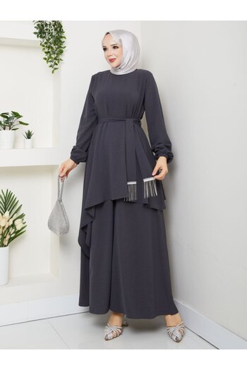 CLB COLLECTION Women's Skirted Pantalon Hijab Set