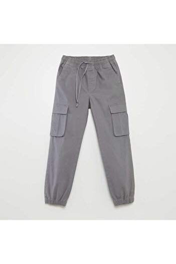 KIABI Stretchy multi-pocket trousers GREY