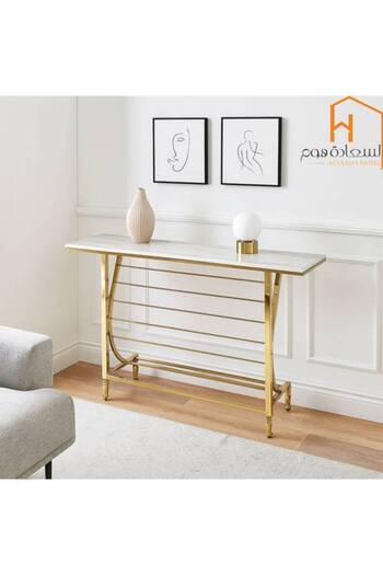 Al Saada Home Reception Console - Marble - 80 x 40 x 140 cm